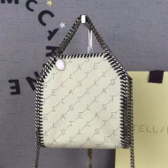 Stella McCartney Tiny Falabella Lettering Canvas Tote Bag 18cm White 2020
