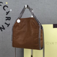 Stella McCartney Tiny Falabella Tote Bag 18cm Coffee Brown/Silver 2020