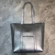 Balenciaga Everyday XS Logo Shopping Tote Silver 2019