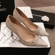 Chanel Pointed Heel Pump Pale Gray 2019