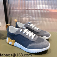Hermes Bouncing Canvas and Suede Sneakers Grey 2021 04 