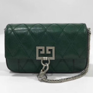 Givenchy Mini Pocket Bag in Diamond Quilted Leather Green 2018