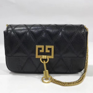 Givenchy Mini Pocket Bag in Diamond Quilted Leather Black 2018