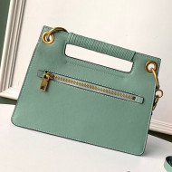 Givenchy Small Whip Top Handle Bag in Smooth Leather Green 2019