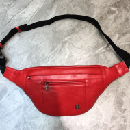 Balenciaga Balen Belt Bag in Nappa Calfskin Red 2019
