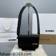 Jacquemus Le Carinu Leather Small Square Bag Black 2021