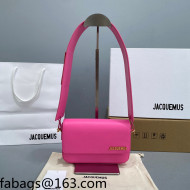 Jacquemus Le Carinu Leather Small Square Bag Pink 2021