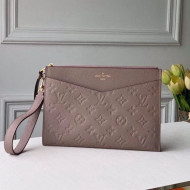 Louis Vuitton Pochette Mélanie MM Pouch in Beige Monogram Leather M68707 2020