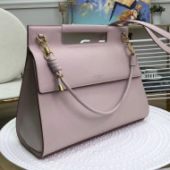 Givenchy Large Whip Top Handle Bag in Smooth Leather Pink 2019