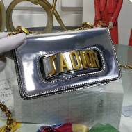 Dior Mini J'adior Flap Bag In Metallic Mirror Calfskin Silver Summer 2018