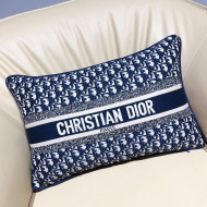 Dior Rectangular Cushion in Blue Oblique Canvas 2021