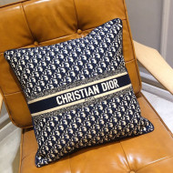 Dior Large Sqaure Cushion in Blue Oblique Canvas 2021