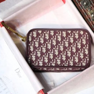 Dior Camera Case Bag in Burgundy Dior Oblique Jacquard Canvas 2018