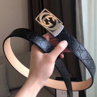 Gucci Signature Belt with Interlocking G Buckle 35mm 2019