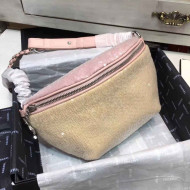 Chanel Sequins Waist Bag A57417 Pink, Beige & Gray 2018 