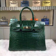 Hermes Birkin 30/35 Imported Crocodile Leather Bag (GHW)