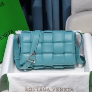 Bottega Veneta Padded Cassette Medium Crossbody Messenger Bag Linoleum Blue 2020