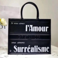 Dior Book Tote Bag in Printed Calfskin Black 2018