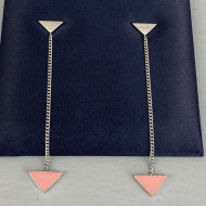 Prada Symbole Drop Earrings Pink 2021