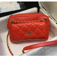 Chanel Small Camera Case in Lambskin AS1367 Red 2020