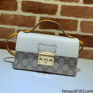 Gucci Padlock GG Canvas Mini Bag 652683 White 2021