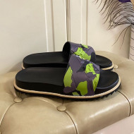 Fendi Camouflage Flat Slide Sandals Green 2021 (For Women and Men)