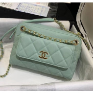 Chanel Small Camera Case in Grained Calfskin AS1367 Green 2020