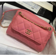 Chanel Small Camera Case in Grained Calfskin AS1367 Pink 2020