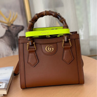 Gucci Diana Leather Mini Tote Bag 655661 Brwon 2021