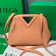 Bottega Veneta Small Point Top Handle Bag in Lozenge Quilted Leather Peachy Pink 2021
