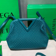 Bottega Veneta Small Point Top Handle Bag in Lozenge Quilted Leather Mallard Green 2021