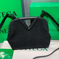 Bottega Veneta Small Point Top Handle Bag in Lozenge Quilted Leather Black 2021