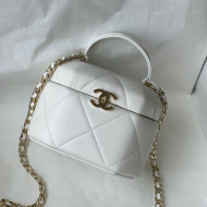 Chanel Lambskin Small Vanity Case AS2630 White 2021 TOP