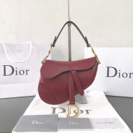 Dior Mini Saddle Bag in Red Calfskin 2018