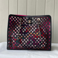 Chanel Cutout Calfskin Shopping Bag AS2377 Black 2021