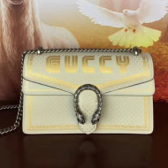 Gucci Calfskin Guccy Dionysus Small Shoulder Bag White 2018