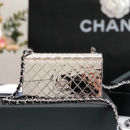 Chanel Metal Mini Evening Bag AS3012 Silver 2022