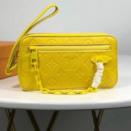 Louis Vuitton Monogram Christopher Clutch Bag Yellow Spring 2019 