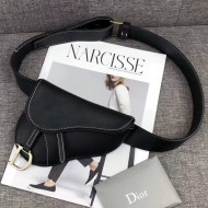 Dior Saddle Belt Bag in Smooth Calfskin Black 2019