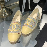 Chanel Tweed Espadrilles Yellow 2021 21092311