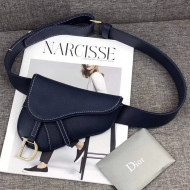 Dior Saddle Belt Bag in Smooth Calfskin Blue 2019