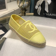 Chanel Lambskin Espadrilles Light Yellow 2021 21092314