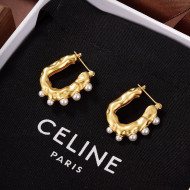 Celine Pearls Earrings CE2212118 Gold 2022