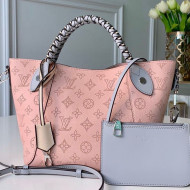 Louis Vuitton Perforated Monogram Calfskin Hina PM Braided Tote Bag M53938 Pink 2019