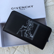 Givenchy Zip Long Wallet Black 2021 06