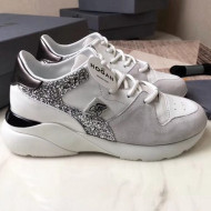Hogan Active One Leather & Glitter Sneaker White 2019