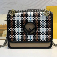 Fendi Kan I mini Bag in Multicolour Braided and Leather 2018
