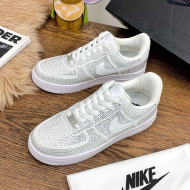 Nike Air Jordan AJ1 Crystal Allover Low-top Sneakers White 09 2021