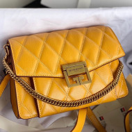 Givenchy Quilted lambskin Small GV3 Crossbody Bag Yellow 2021
