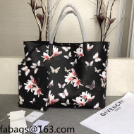 Givenchy Flora Print Black Calfskin Tote Bag 38cm 8841 07